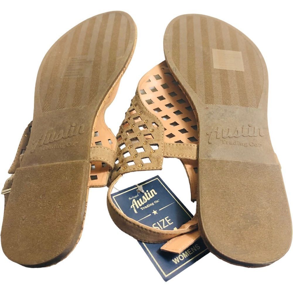 Austin Trading Co Tan Embelished Sandals - Picture 7 of 8